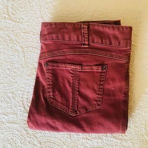 FREE PEOPLE Burnt Red Jeans 28